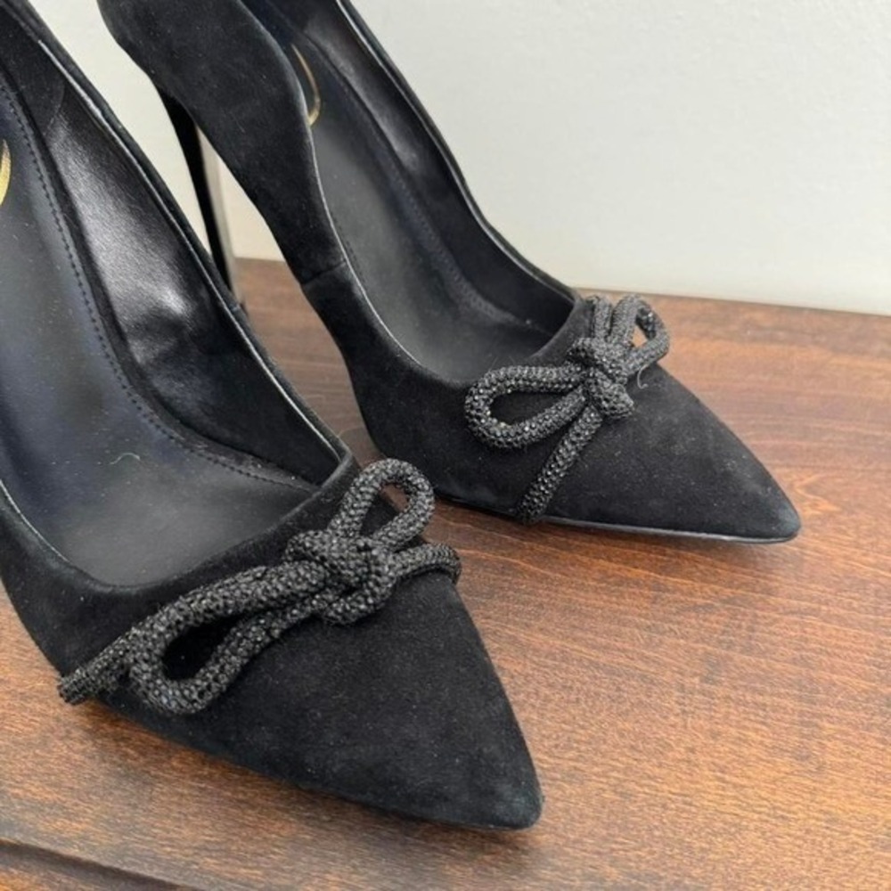 Sam Edelman Rhinestone Bow High Heel Size 9.5 Stiletto